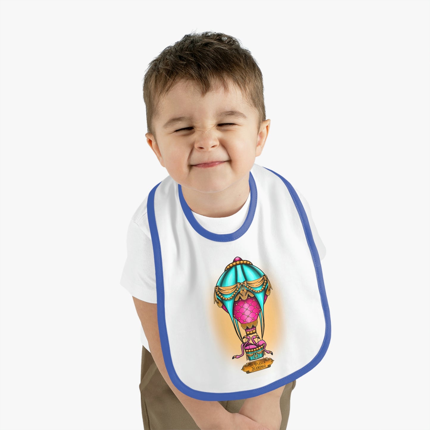 Baby Contrast Trim Jersey Bib