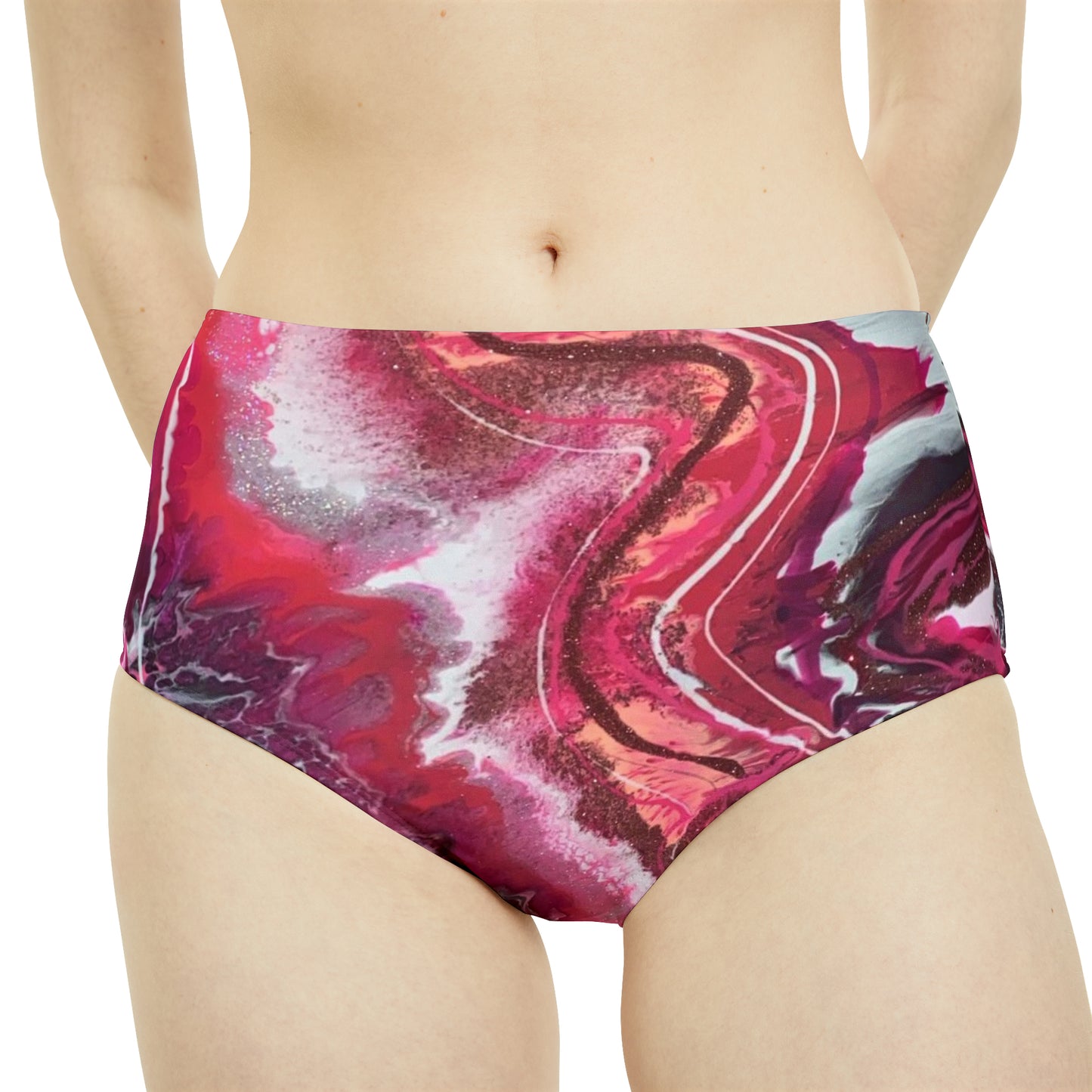 High-Waist Hipster Bikini Bottom (AOP)