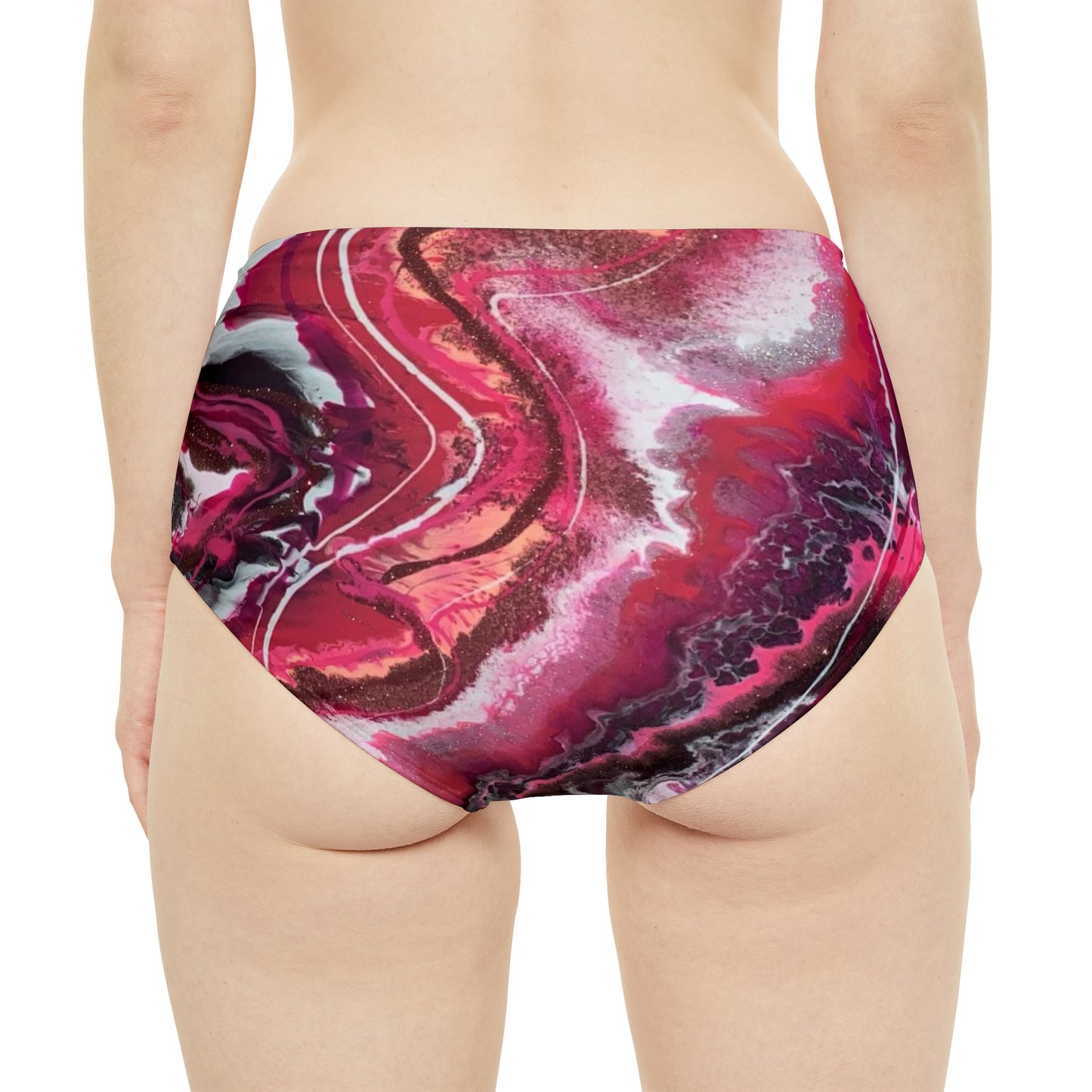 High-Waist Hipster Bikini Bottom (AOP)